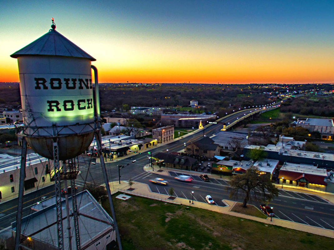 This is a picture of downtown Round Rock Texas